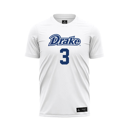 Drake - NCAA Women's Soccer : Alanna Pennington - White Soccer Jersey-0