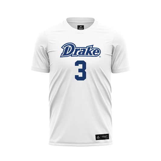 Drake - NCAA Women's Soccer : Alanna Pennington - White Soccer Jersey-0