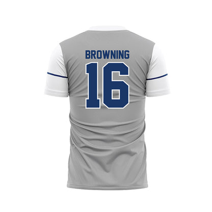 Drake - NCAA Men's Soccer : Timmy Browning - White Soccer Jersey