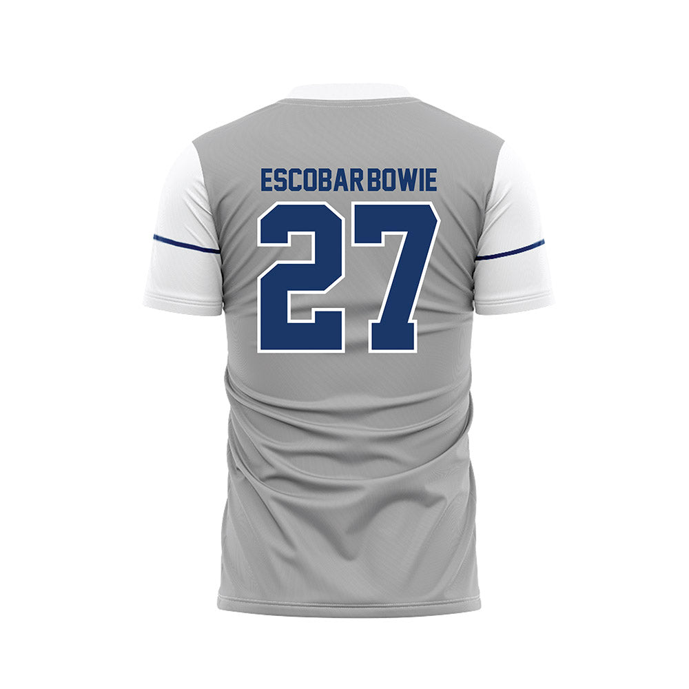 Drake - NCAA Men's Soccer : Zacarias Escobar-Bowie - White Soccer Jersey