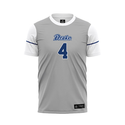 Drake - NCAA Men's Soccer : Ryder Barrett - White Soccer Jersey