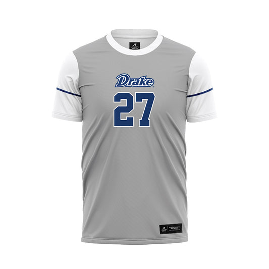 Drake - NCAA Men's Soccer : Zacarias Escobar-Bowie - White Soccer Jersey