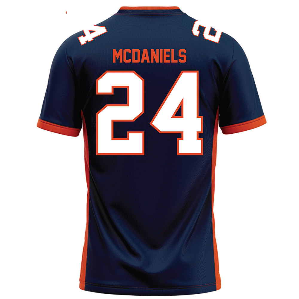Syracuse - NCAA Football : Ibn McDaniels - Blue Football Jersey-1