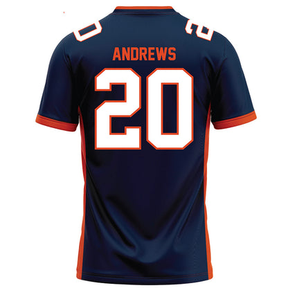 Syracuse - NCAA Football : Rayshon Andrews - Blue Football Jersey-1