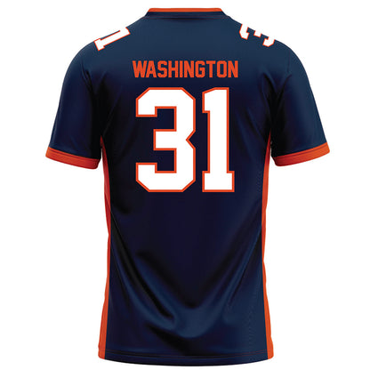 Syracuse - NCAA Football : Marcus Washington - Blue Football Jersey