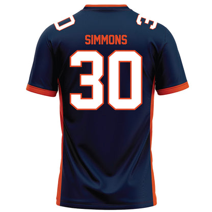 Syracuse - NCAA Football : Chase Simmons - Blue Football Jersey-1