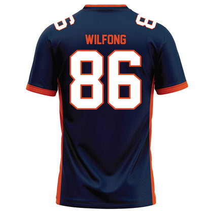 Syracuse - NCAA Football : Terrell Wilfong - Blue Football Jersey-1