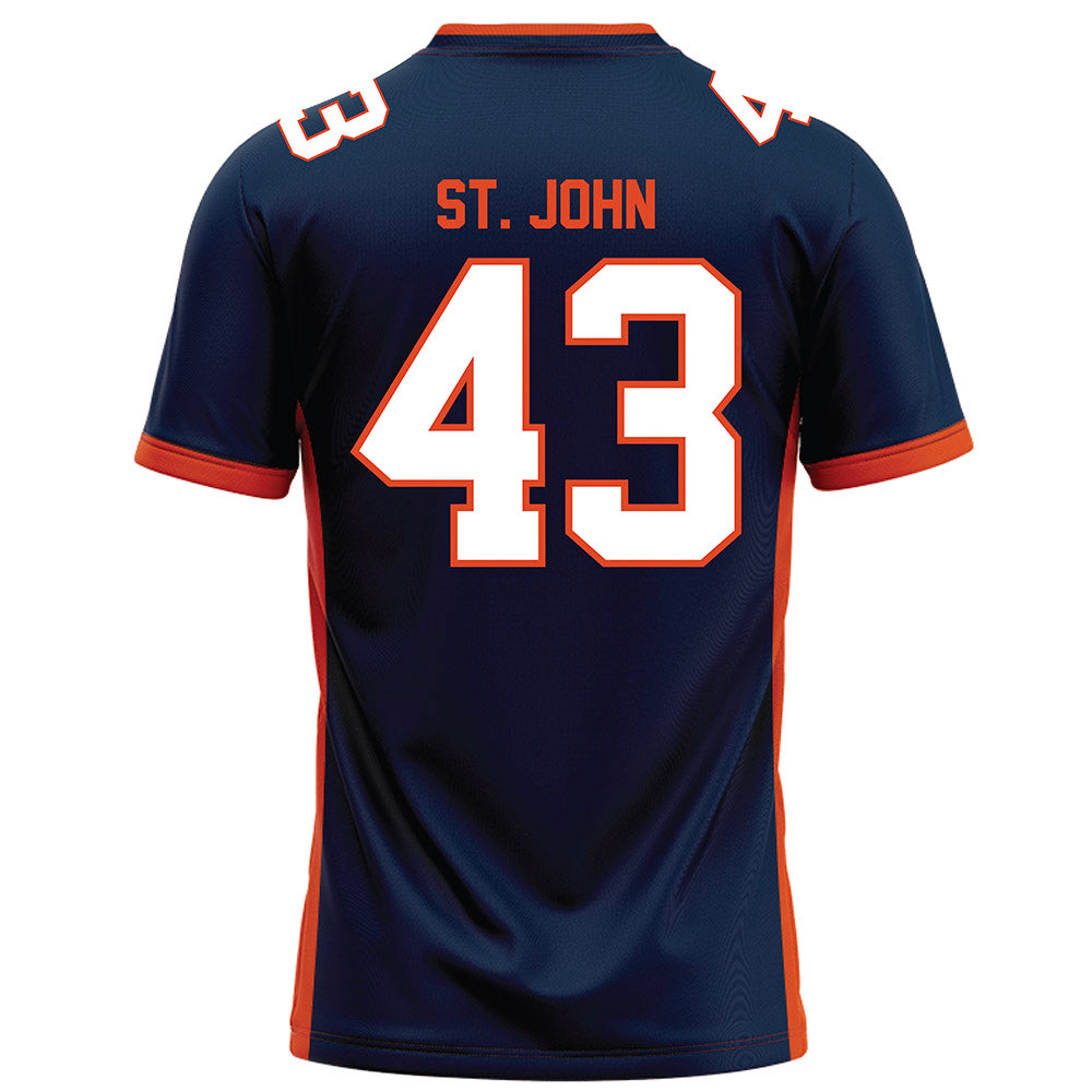 Syracuse - NCAA Football : Garvin St. John - Blue Football Jersey