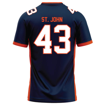 Syracuse - NCAA Football : Garvin St. John - Blue Football Jersey