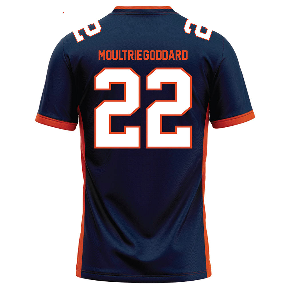 Syracuse - NCAA Football : Zyian Moultrie-Goddard - Blue Football Jersey-1