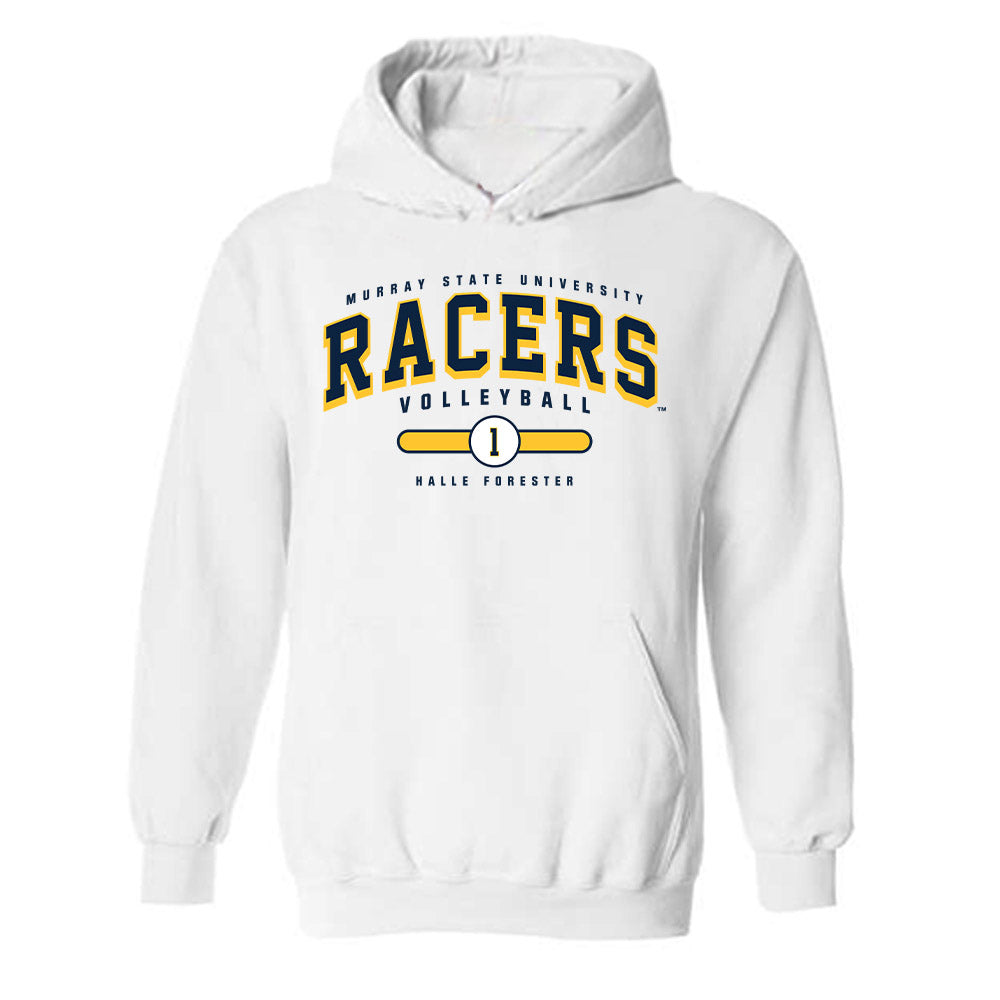 Murray State - NCAA Women's Volleyball : Halle Forester - Classic Fashion Shersey Hooded Sweatshirt-0