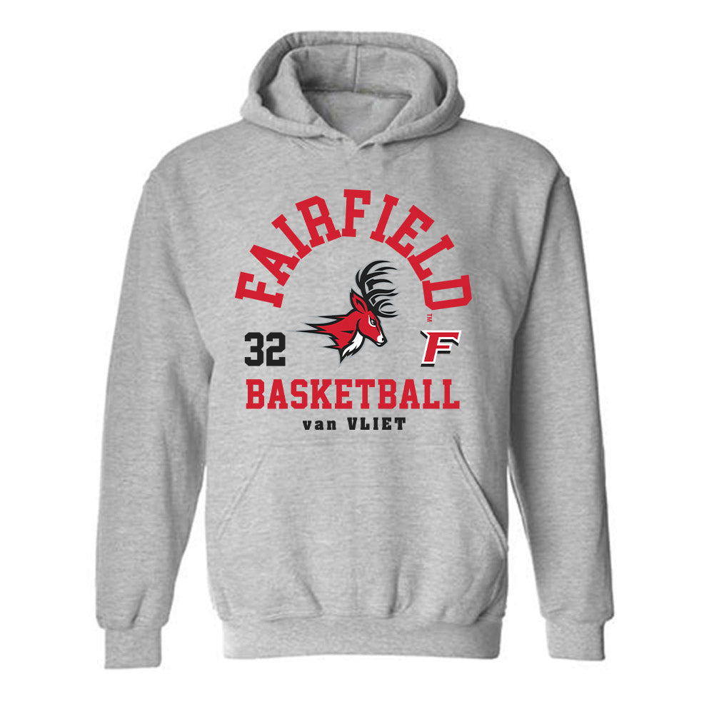 Fairfield - NCAA Women's Basketball : Milou van Vliet - Classic Fashion Shersey Hooded Sweatshirt-0