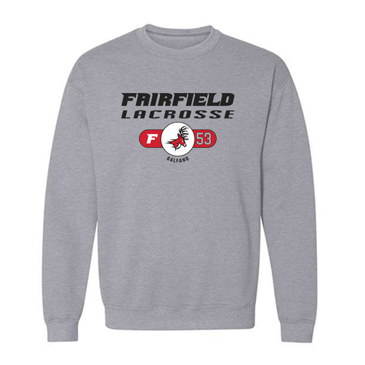 Fairfield - NCAA Men's Lacrosse : Jaden Galfano - Classic Fashion Shersey Crewneck Sweatshirt