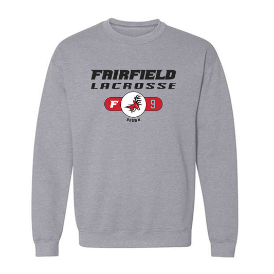 Fairfield - NCAA Men's Lacrosse : Justin Brown - Classic Fashion Shersey Crewneck Sweatshirt