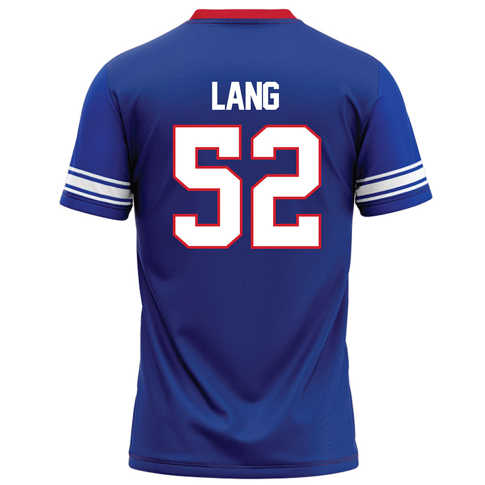 SMU - NCAA Football : Jahkai Lang - Blue Football Jersey-1