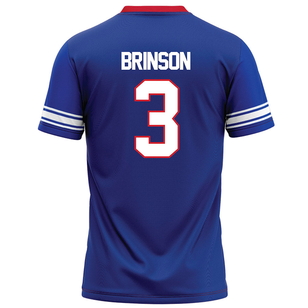 SMU - NCAA Football : Romello Brinson - Blue Football Jersey-1