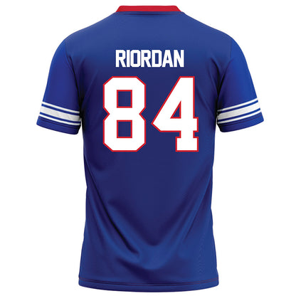 SMU - NCAA Football : Tripp Riordan - Blue Football Jersey-1
