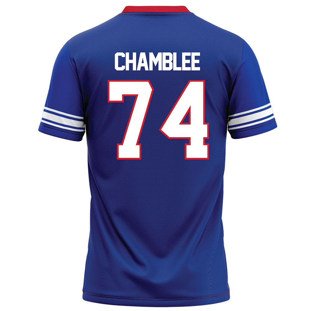 SMU - NCAA Football : Andrew Chamblee - Blue Football Jersey-1