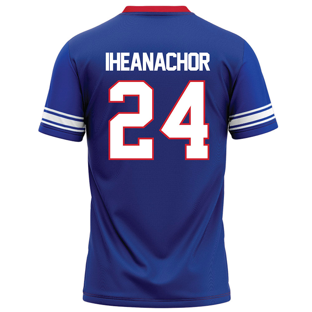 SMU - NCAA Football : Mark Iheanachor - Blue Football Jersey-1