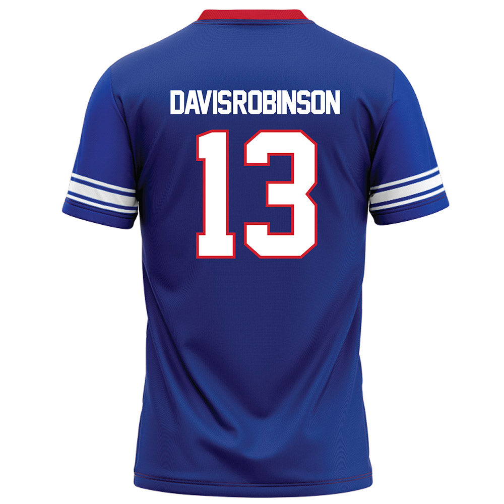 SMU - NCAA Football : Jaelyn Davis-Robinson - Blue Football Jersey-1