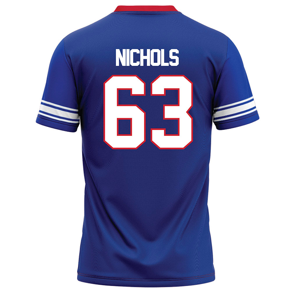 SMU - NCAA Football : Addison Nichols - Blue Football Jersey-1