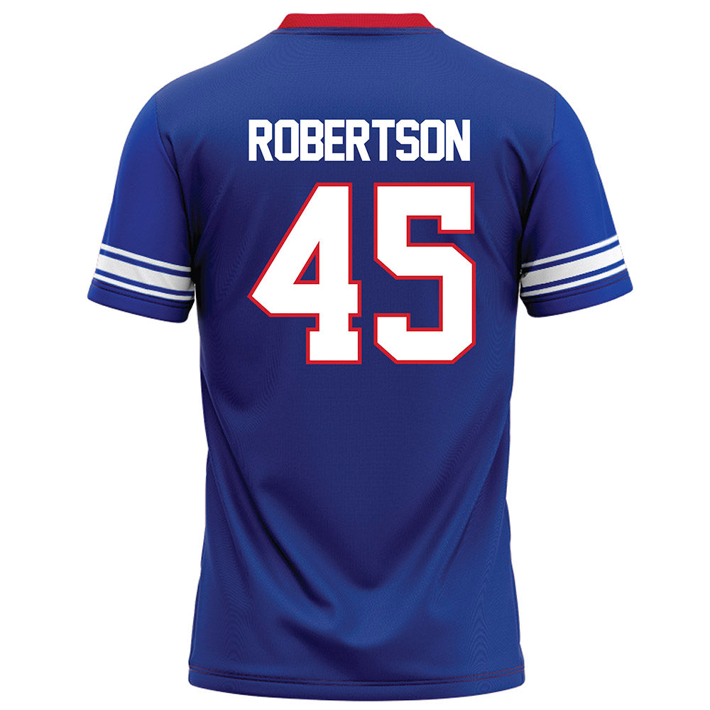 SMU - NCAA Football : Isaiah Robertson - Blue Football Jersey-1
