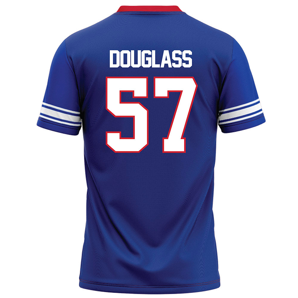 SMU - NCAA Football : Henry Douglass - Blue Football Jersey-1