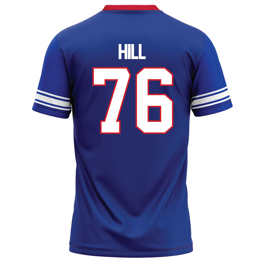 SMU - NCAA Football : Drew Hill - Blue Football Jersey-1