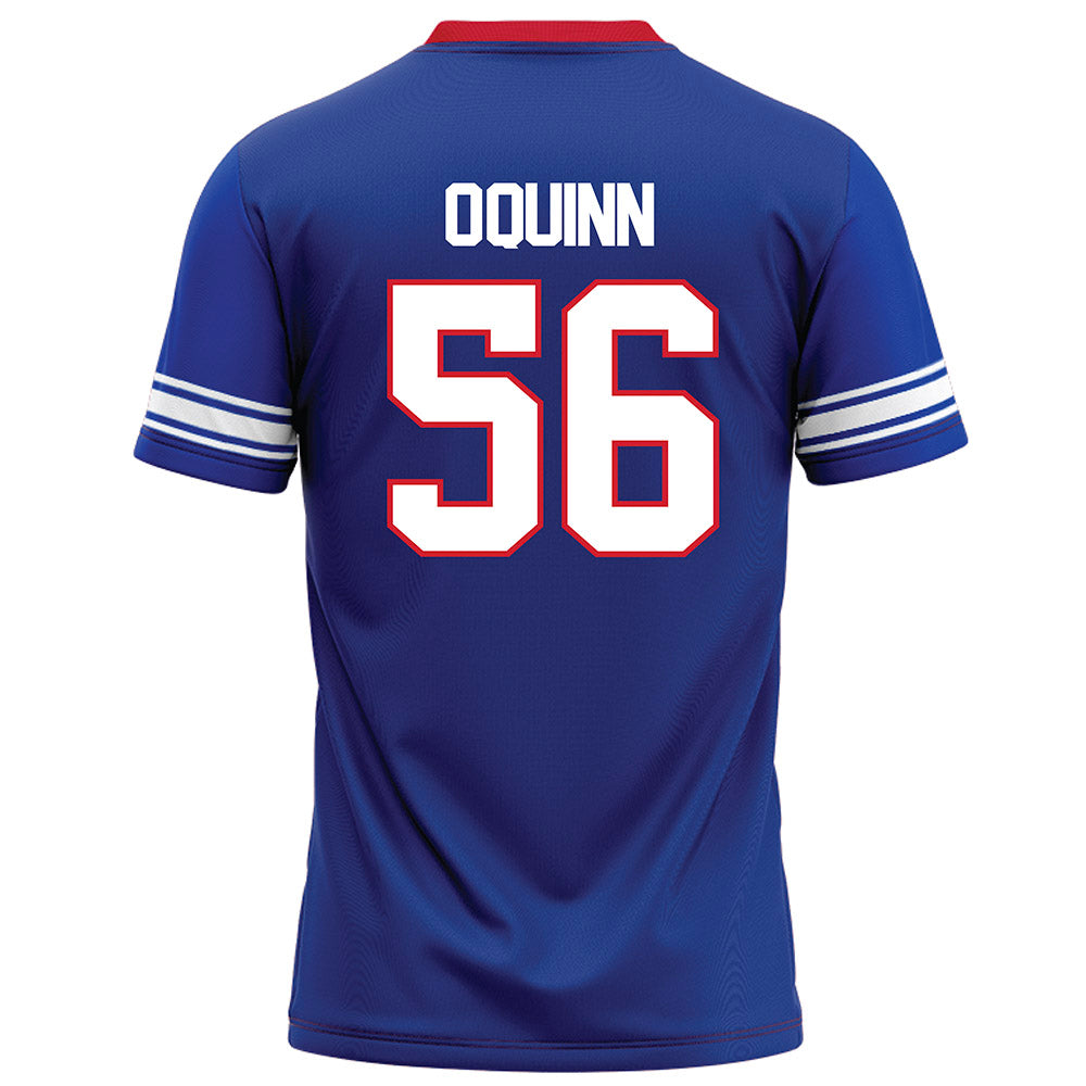 SMU - NCAA Football : Brock O'Quinn - Blue Football Jersey-1