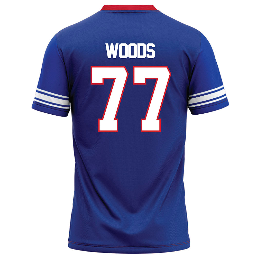 SMU - NCAA Football : Alexzander Woods - Blue Football Jersey-1