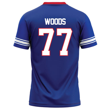 SMU - NCAA Football : Alexzander Woods - Blue Football Jersey-1