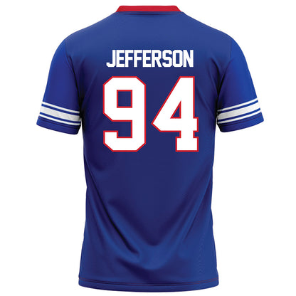SMU - NCAA Football : Jonathan Jefferson - Blue Football Jersey-1