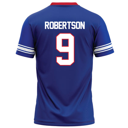 SMU - NCAA Football : Cameron Robertson - Blue Football Jersey-1