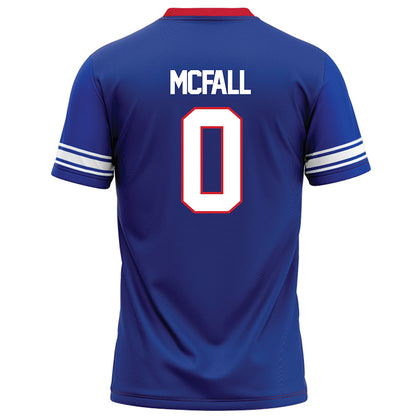SMU - NCAA Football : Derrick McFall - Blue Football Jersey-1