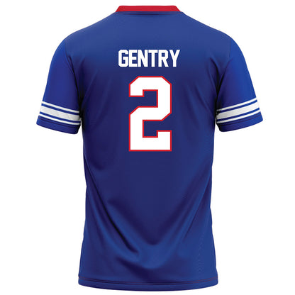 SMU - NCAA Football : Zadian Gentry - Blue Football Jersey-1