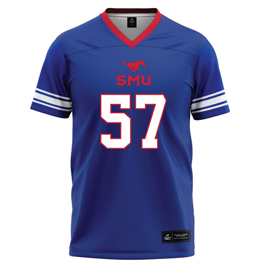 SMU - NCAA Football : Henry Douglass - Blue Football Jersey-0