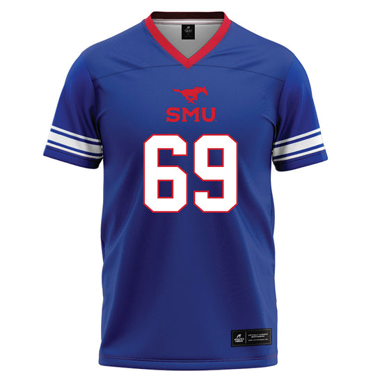 SMU - NCAA Football : Nate Anderson - Blue Football Jersey-0