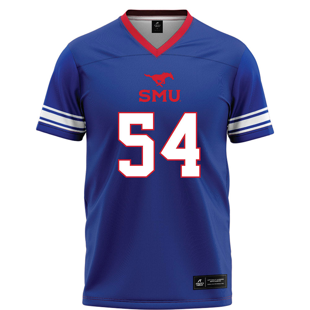 SMU - NCAA Football : Savion Byrd - Blue Football Jersey-0