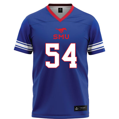 SMU - NCAA Football : Savion Byrd - Blue Football Jersey-0