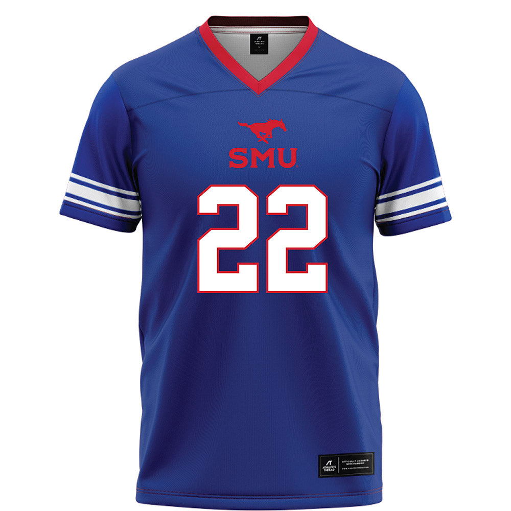 SMU - NCAA Football : Sael Reyes - Blue Football Jersey-0