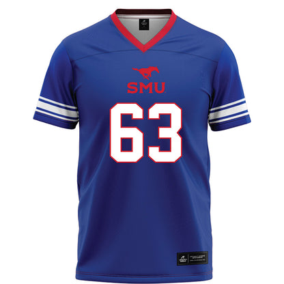 SMU - NCAA Football : Addison Nichols - Blue Football Jersey-0