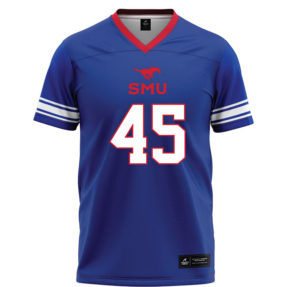 SMU - NCAA Football : Isaiah Robertson - Blue Football Jersey-0