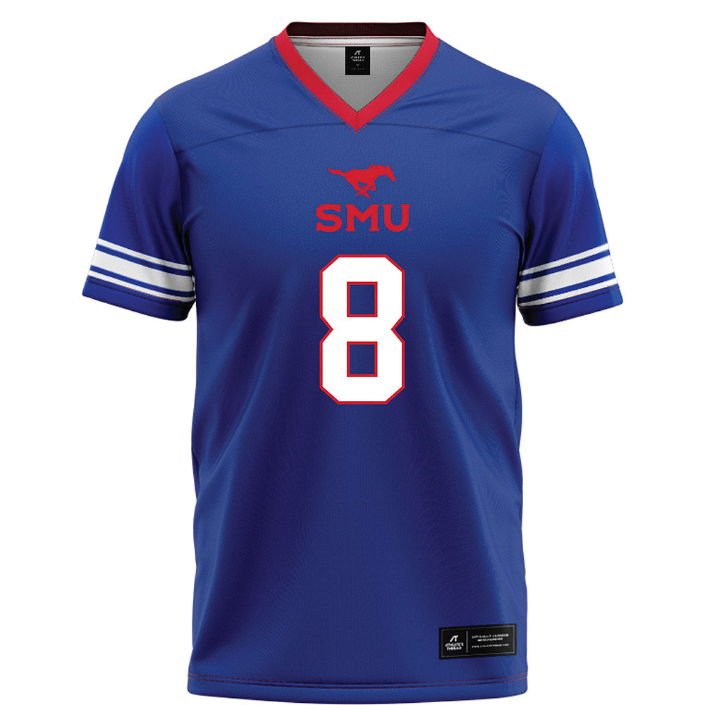 SMU - NCAA Football : Marcellus Barnes Jr - Blue Football Jersey-0