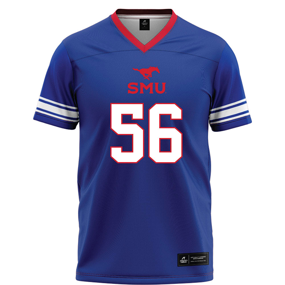 SMU - NCAA Football : Brock O'Quinn - Blue Football Jersey-0