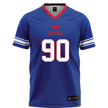 SMU - NCAA Football : Jalen Shivers - Blue Football Jersey-0