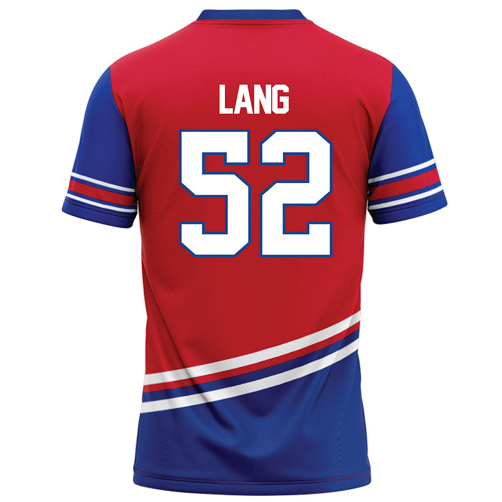SMU - NCAA Football : Jahkai Lang - Red Football Jersey-1
