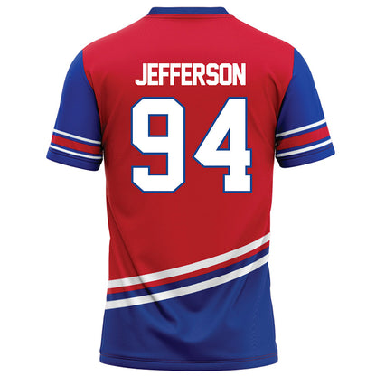 SMU - NCAA Football : Jonathan Jefferson - Red Football Jersey-1