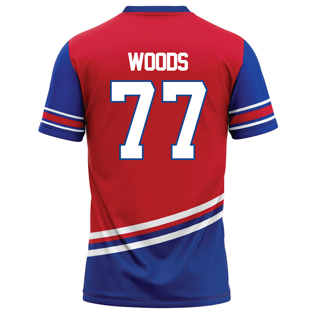 SMU - NCAA Football : Alexzander Woods - Red Football Jersey-1