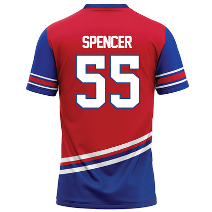 SMU - NCAA Football : Woo Spencer - Red Football Jersey-1