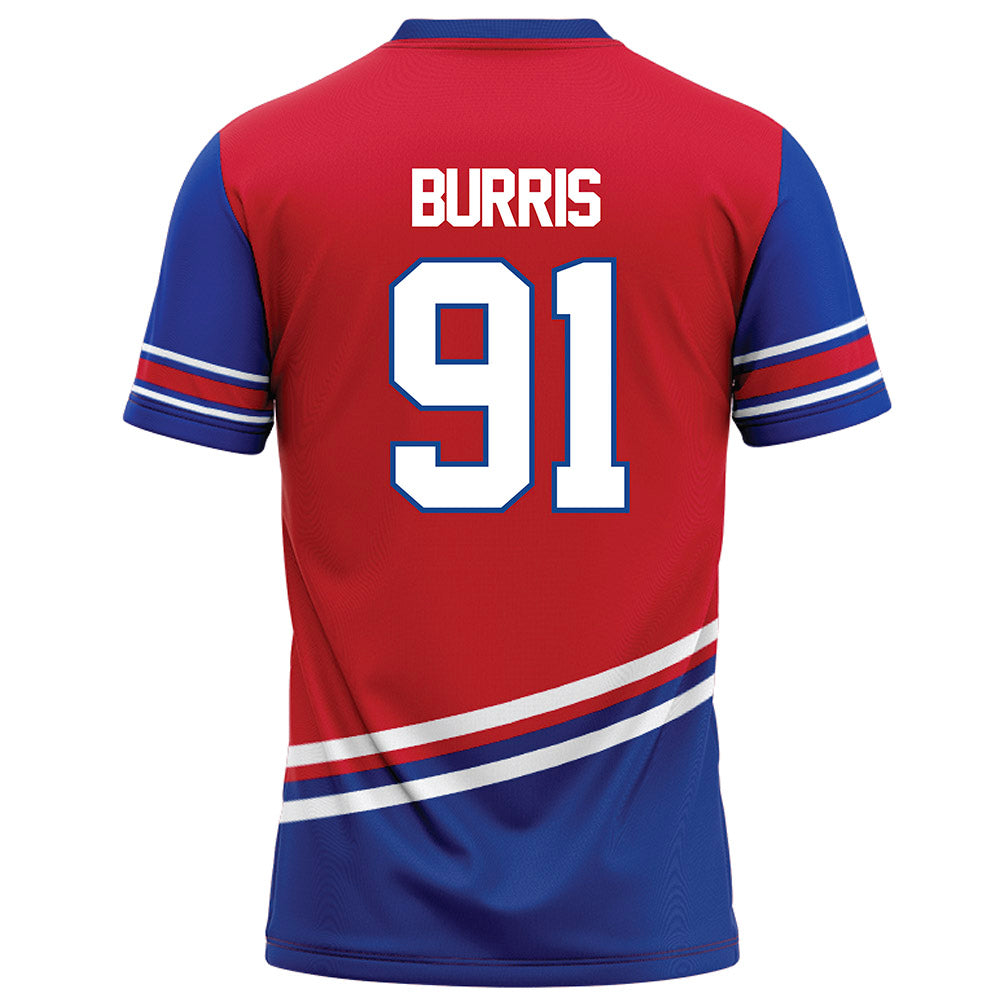 SMU - NCAA Football : Blake Burris - Red Football Jersey-1